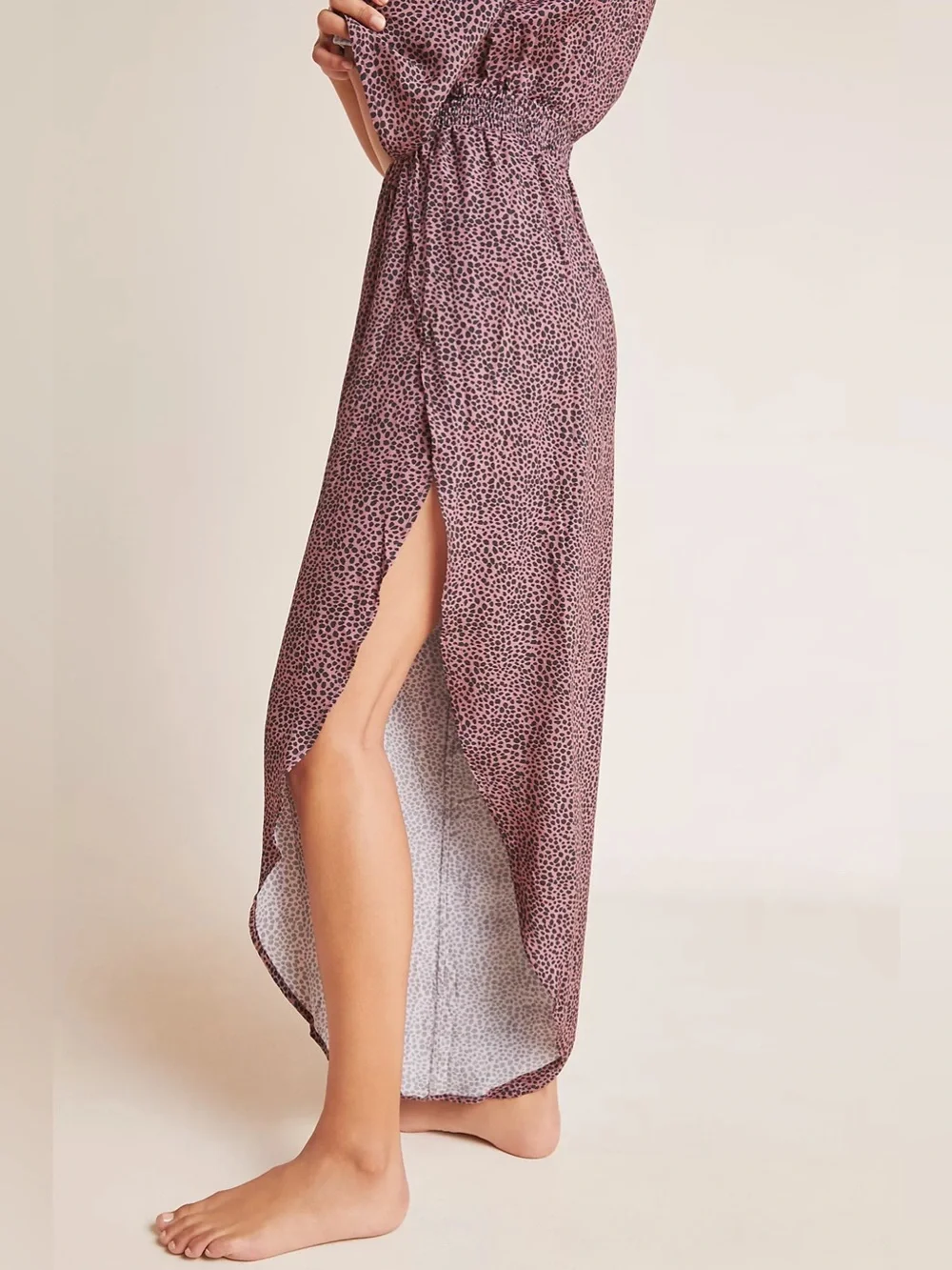 Anthropologie Maaji Tamarino Dusty Rose Tie-Front Wide-Leg Jumpsuit XS